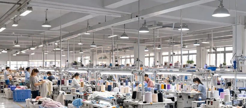 Linknit knitwear factory bulk procurement and production scheduling cooperation scene