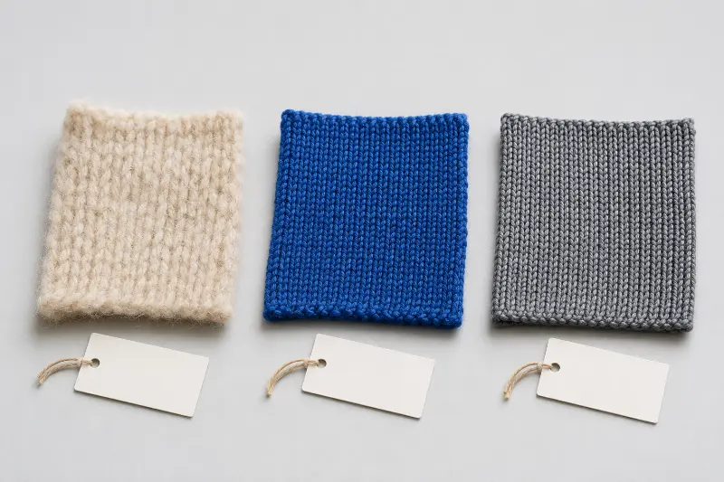 Linknit wool acrylic polyester blended sweater fabric display