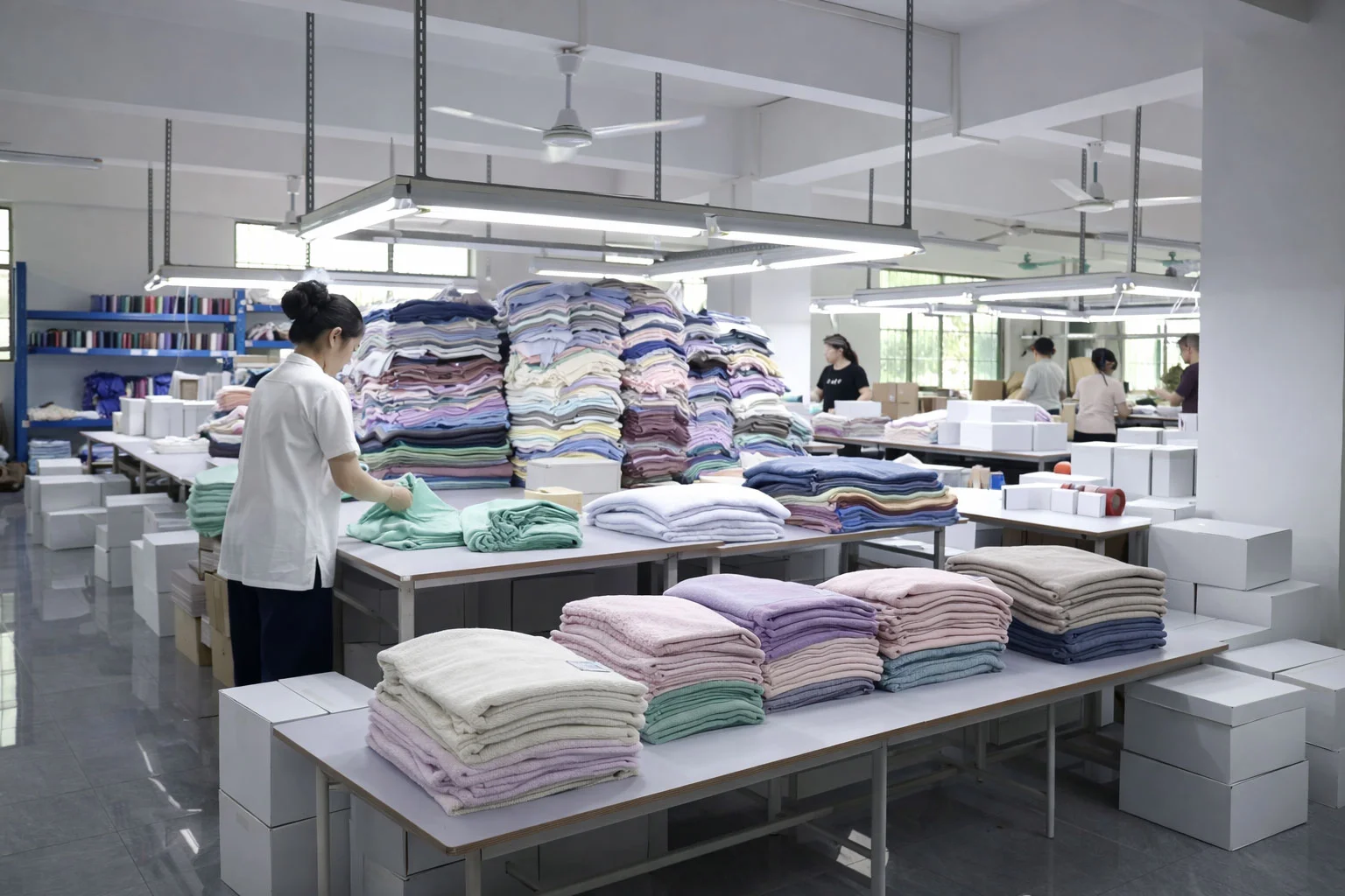 Linknit Dongguan Tuosheng knitwear factory garment packing and shipping area