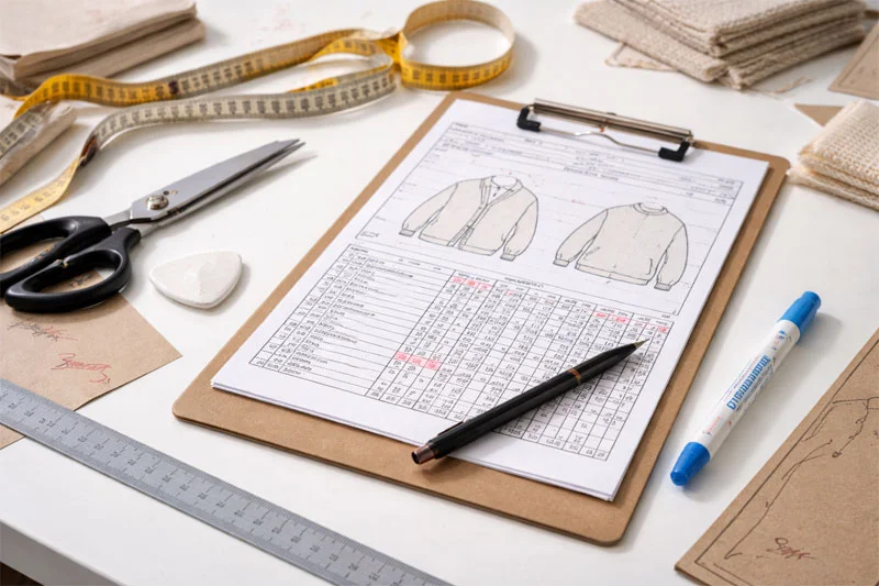 Linknit sweater computer pattern-making and tech pack development