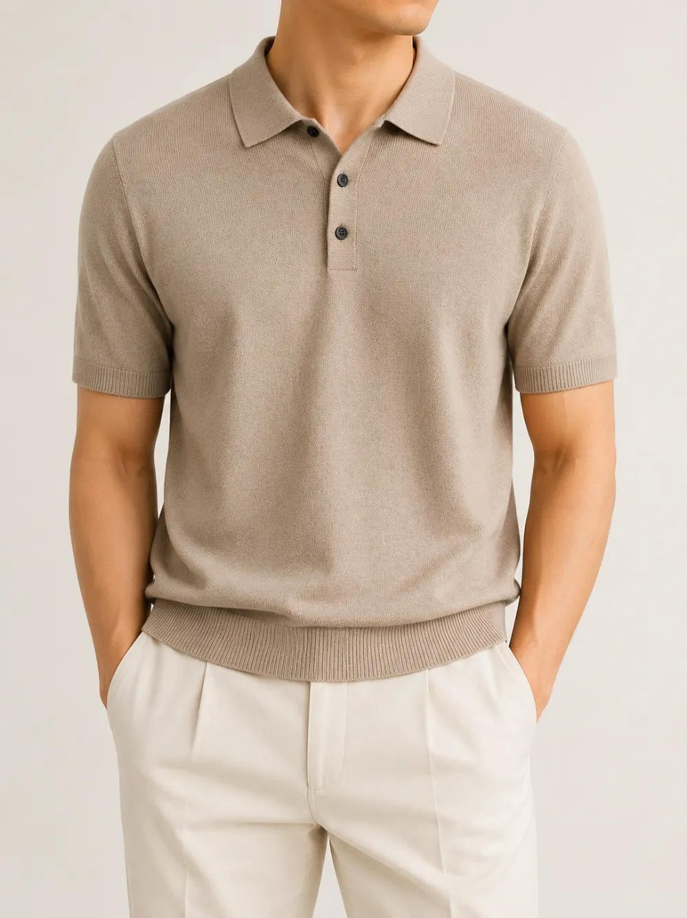 Linknit Short-Sleeve Knit Polo Custom OEM/ODM