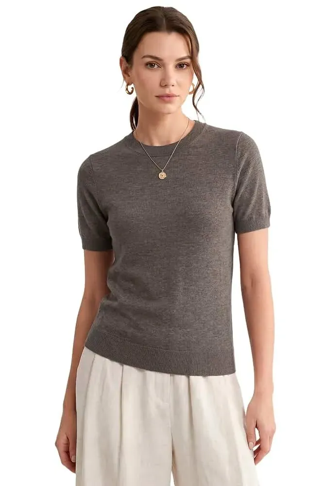 Linknit women's knit pullovers — process details for common necklines: crew neck, turtleneck, slouchy neck