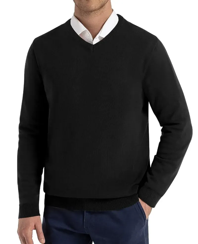 Linknit V-neck knit sweater OEM/ODM